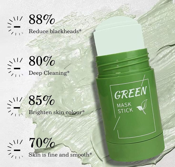 Green Tea Cleansing Mask For Facial Skin Care Deep Pore Cleansing For Blackhead Control Natural Green Tea Mud Mask Stick 40g