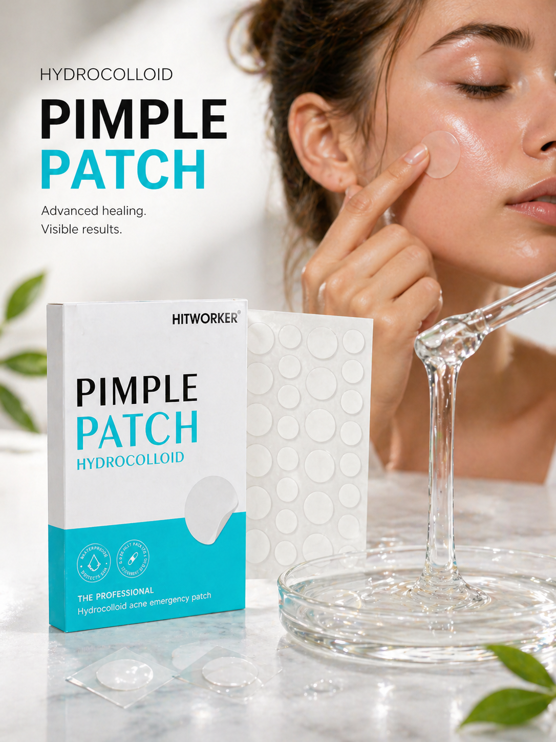 144/360/720pcs Hydrocolloid Acne Pimple Patches for Face, Effective Blemish Spot Treatment, Invisible & Skin-Friendly