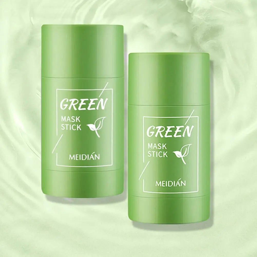 Green Tea Cleansing Mask For Facial Skin Care Deep Pore Cleansing For Blackhead Control Natural Green Tea Mud Mask Stick 40g