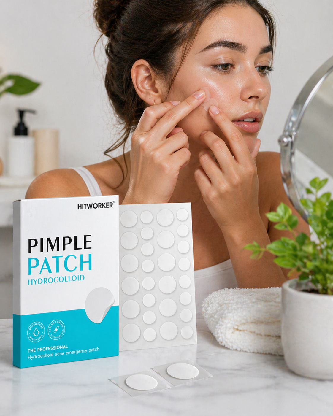 144/360/720pcs Hydrocolloid Acne Pimple Patches for Face, Effective Blemish Spot Treatment, Invisible & Skin-Friendly